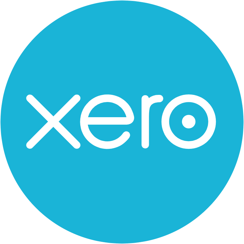 Xero logo featuring the word 'xero' in white on a blue circular background.